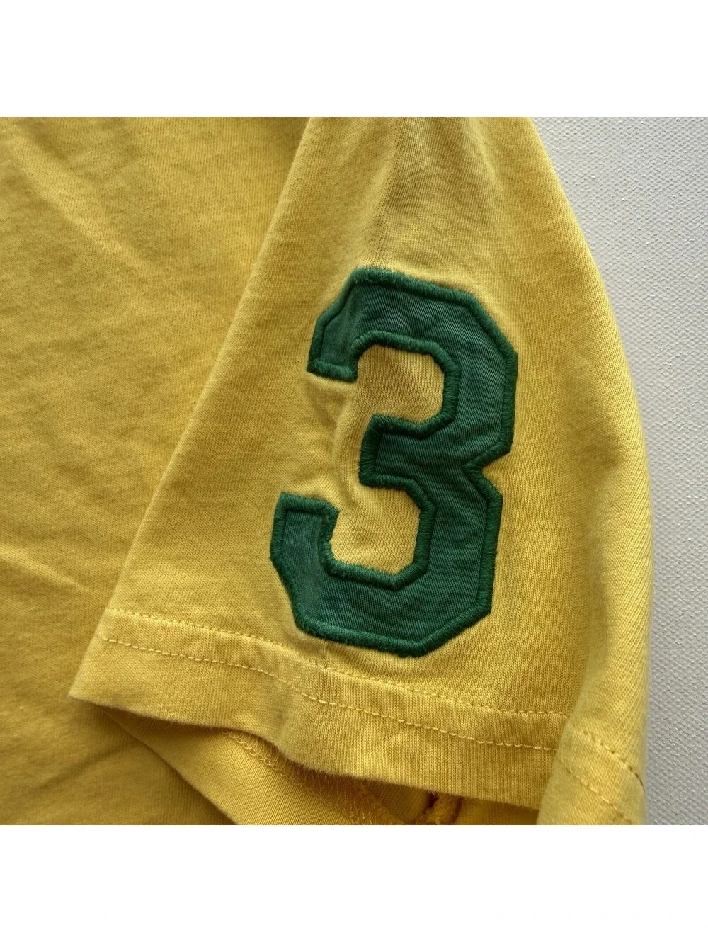 Polo Ralph Lauren Boys Big Pony T-Shirt Yellow Green Logo Size M 10-12